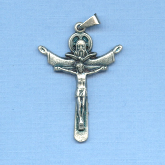 holy trinity pewter crucifix