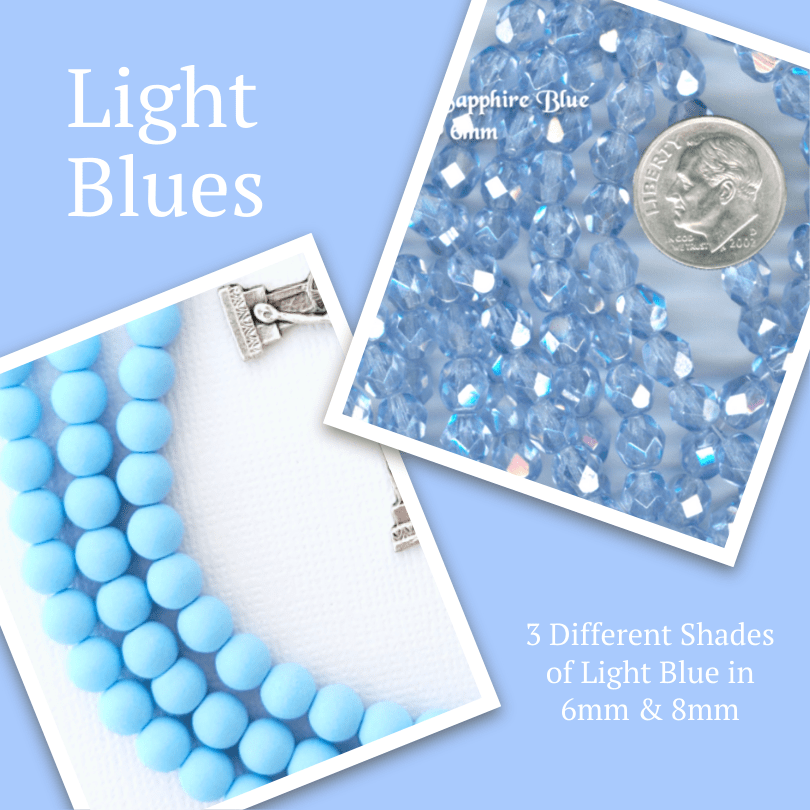 Light Blue Czech&nbsp;Glass