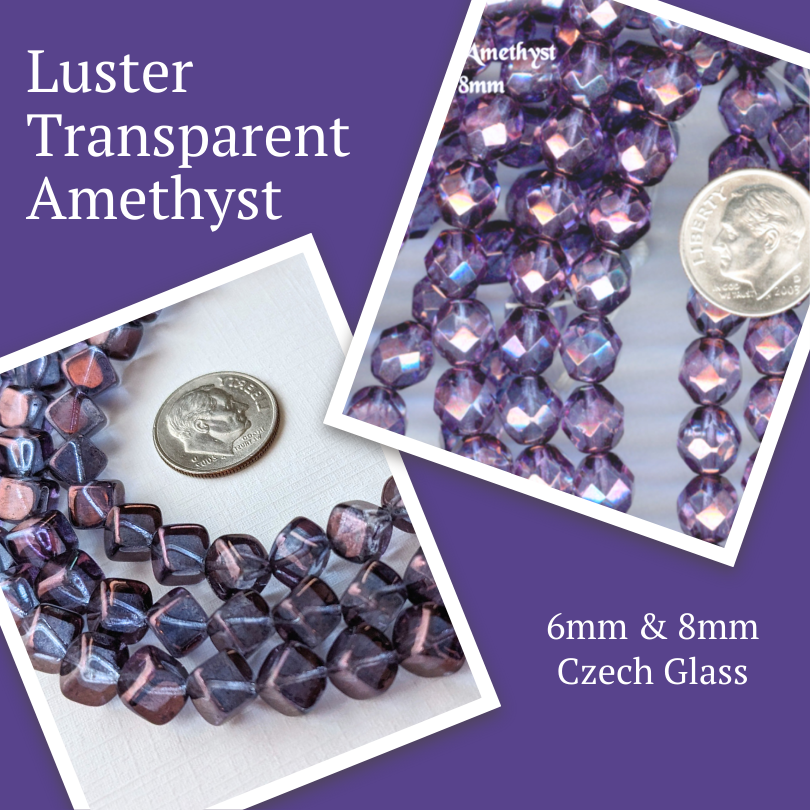 Amethyst Czech Glass
