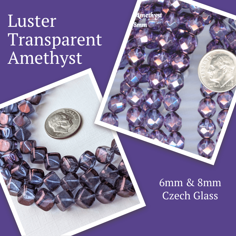 Amethyst Czech Glass