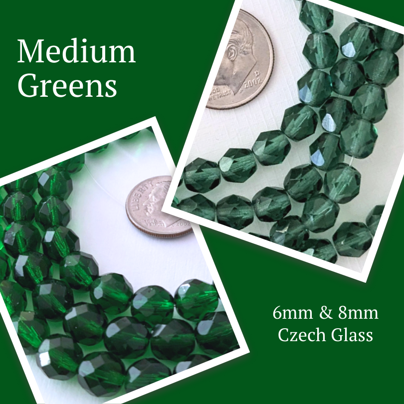 Medium Green Czech&nbsp;Glass