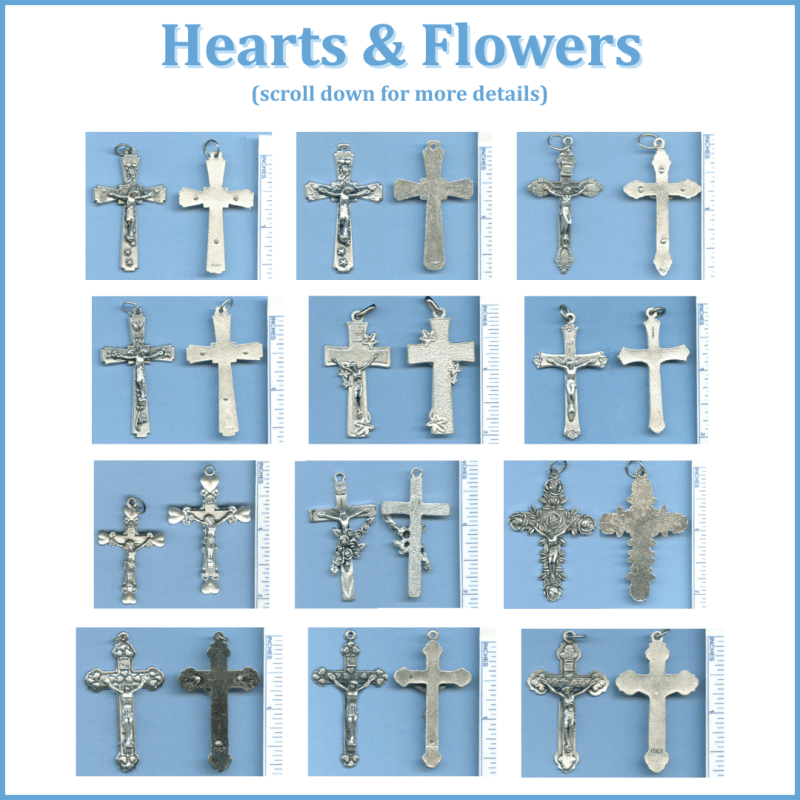 Heart & Flower Themed&nbsp;Crucifixes