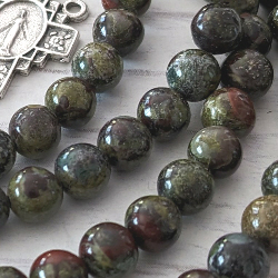 dragon blood jasper 6mm round stone