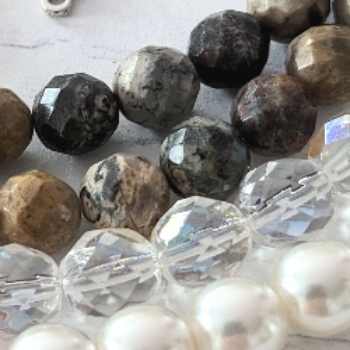 brown black tan faceted