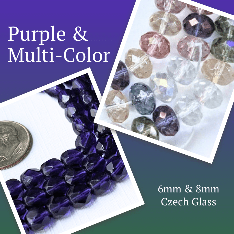 Purple & Multi-Color Czech&nbsp;Glass