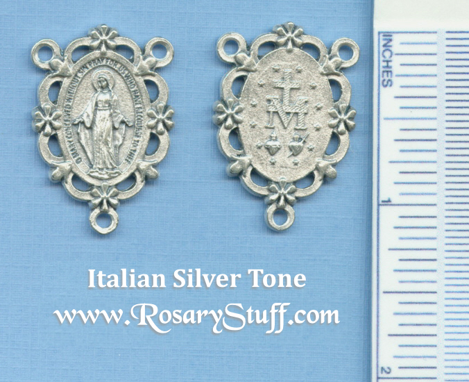 miraculous medal floral centers